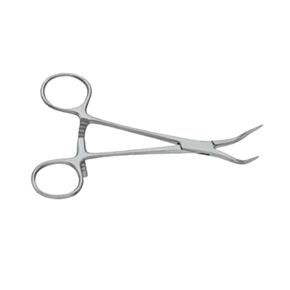 Bone Clamp 14.5cm Curved with Extra Long Ratchet Orthopedic Instrument