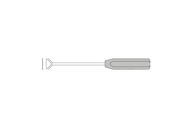 Box Chisel with Tufnol Handle for Controlled Bone Shaping