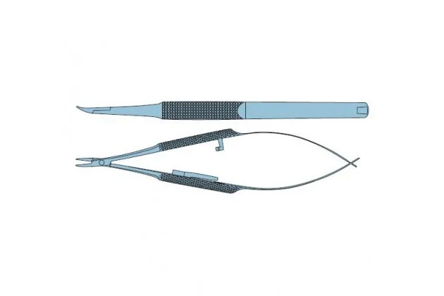 Curved Needle Holder 6mm Tip 106mm Titanium with Lock