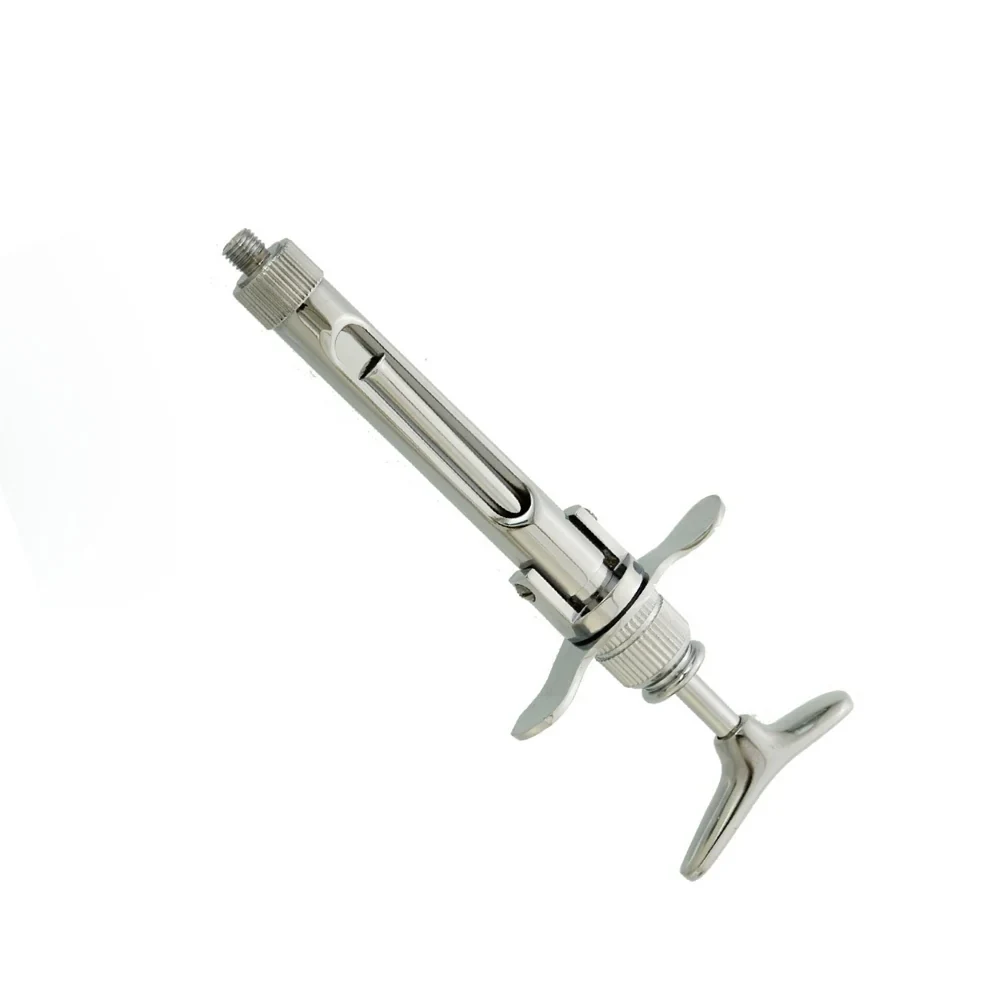Dental Cartridge Syringe Crutch Handle for 18.75cm Local Anesthesia