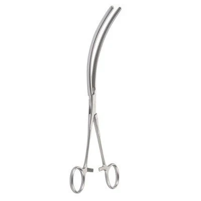 Doyen Intestinal Forceps Curved 9 Inch with Diagonal Serrations