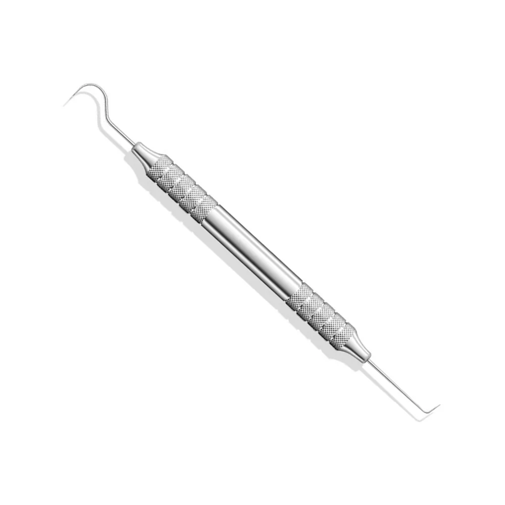 Explorer Shepherds Hook with Curved Dental Diagnostic Working Ends