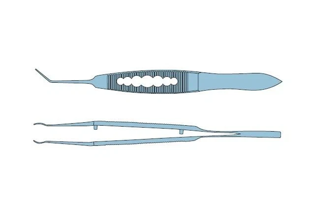 Lens Implantation Forceps 108mm Titanium Smooth Tip Ophthalmic Instrument