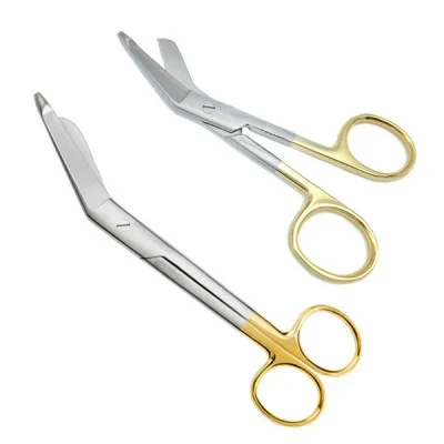Lister Bandage Scissors Angled Tungsten Carbide for Safe Dressing Removal