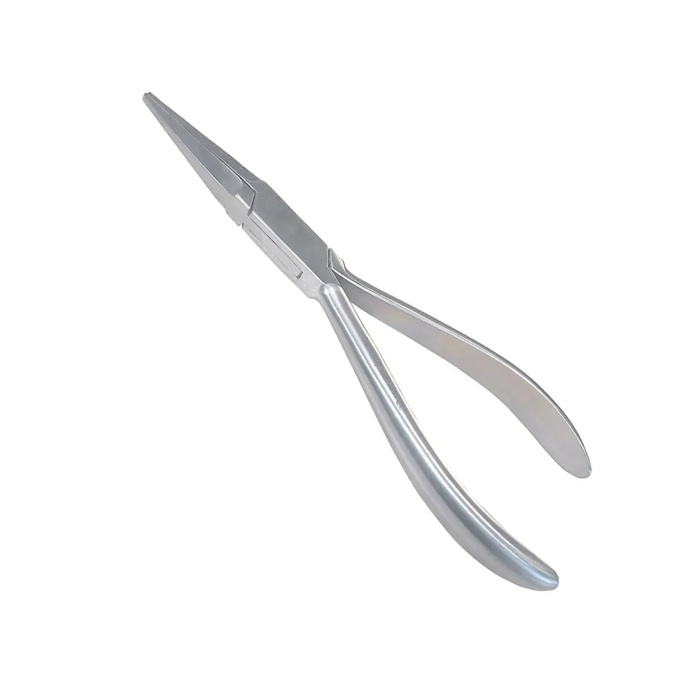 Long Jaw Needle Nose Pliers with 7 Inch Serrated Jaw Wire Handling