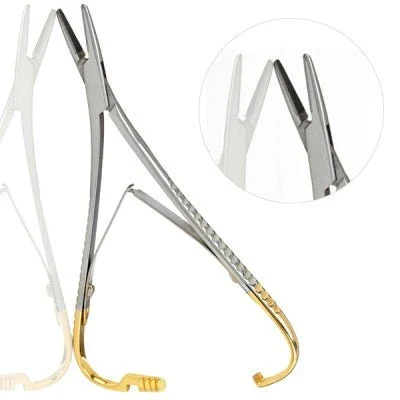 Mathieu Needle Holder with TC Serrated Jaws for 5 1/2-6 1/4in Suturing