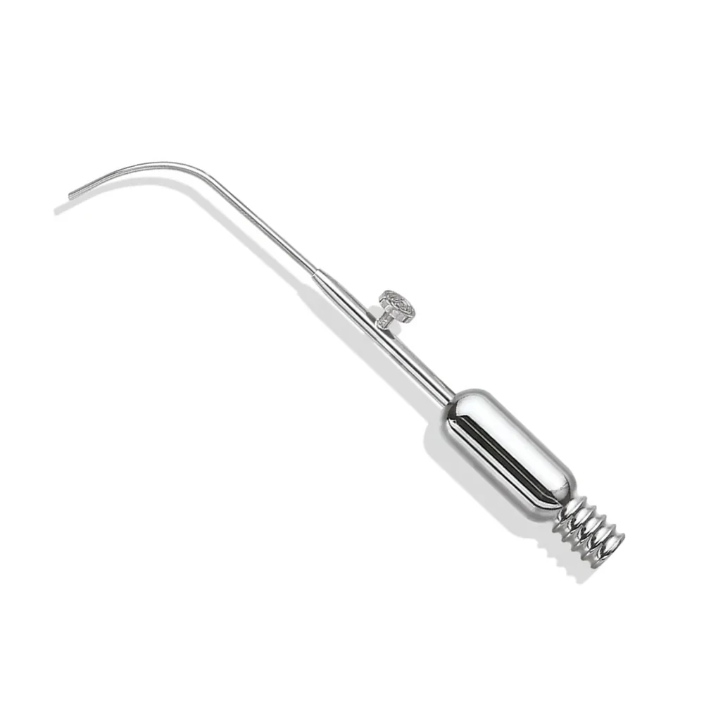 Micro Suction Tip W Tail for Fine-Lumen Microsurgical Fluid Evacuation