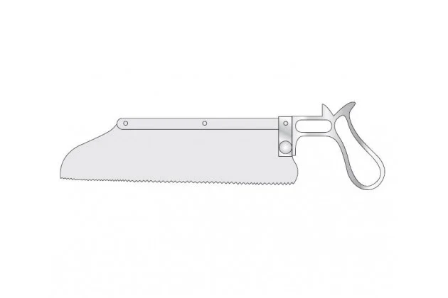 Post Mortem Amputation Saw 10" (254mm) Shaped Blade Surgical Instrument