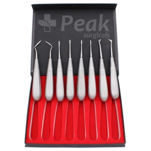 Dental Elevator Oral Tooth Loosening Root Extraction Kit for 8-Piece Root Luxation