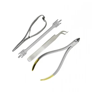 Dental Orthodontic Kit 4 Pcs Ligature Cutter Mathieu Bracket Height Gauge Set image 2