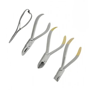Dental Orthodontic Kit 4 Pcs TC Plier Set with Mathieu, Weingart & Wire Cutters image 2