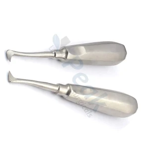 Dental Root Elevator Set for Curved Apical Root Elevation in Surgical Exodontia