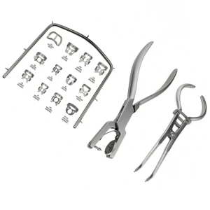 Dental Rubber Dam Kit 16pcs for Endodontic Isolation with Adult Frame image 2