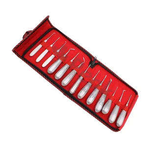 Dental Tooth Elevator Set for 13-Piece Root Luxation and Apex Retrieval
