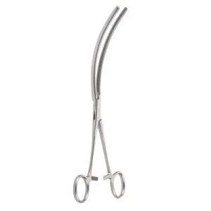 Doyen Intestinal Forceps Curved 9 Inch with Diagonal Serrations