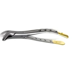 Gold Extracting Forceps Instrument for 2.8mm Serrated Dental Extraction