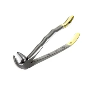 Gold Handle Extracting Forceps for 2.8mm Serrated Dental Extraction