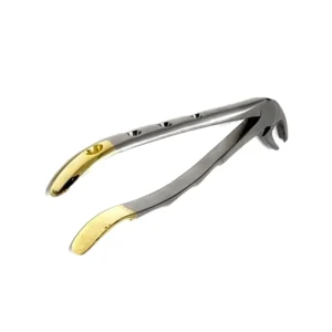 Gold Handle Molar Forceps for 125mm Posterior Dental Extraction image 2