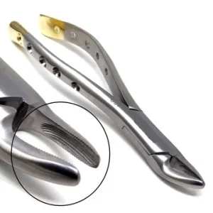 Gold Handle Root Tip Forceps for 125mm Retained Root Delivery image 3