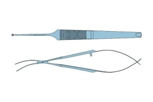 Lens Forceps Stainless Steel Ophthalmic Surgical Instrument
