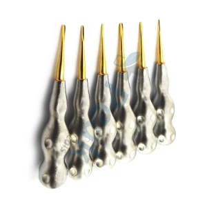 Luxating Root Elevator Set with Gold Apical Tips for Retained Root Retrieval image 2