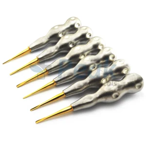 Luxating Root Elevator Set with Gold Apical Tips for Retained Root Retrieval image 3