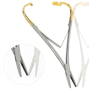 Mathieu Needle Holder with TC Serrated Jaws for 5 1/2-6 1/4in Suturing image 2