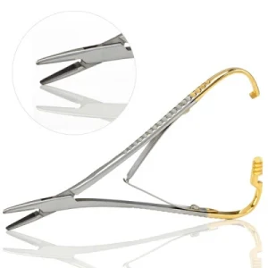 Mathieu Needle Holder with TC Serrated Jaws for 5 1/2-6 1/4in Suturing image 3