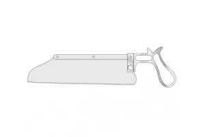 Post Mortem Amputation Saw 10" (254mm) Shaped Blade Surgical Instrument