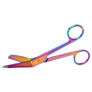 Rainbow Color Coated Bandage Scissors Surgical Grade Stainless Steel