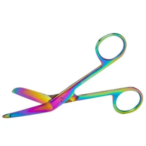 Rainbow Color Coated Bandage Scissors Surgical Grade Stainless Steel image 2