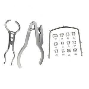 Rubber Dam Kit 15pcs for Endodontic Isolation with Brewer Forceps