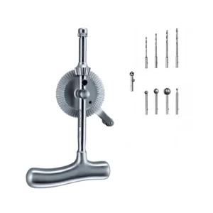Stille Bone Drill Complete with Brace and 9 Attachments