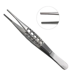 Thumb Tissue Forceps Fenestrated Handle for Delicate Tissue Handling