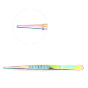 Tissue Forceps 5" 1x2 Teeth Color Coated Surgical Forceps image 2