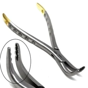 Tooth Extracting Forceps for Serrated Dental Extraction Control