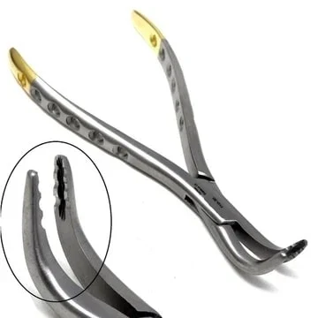 Tooth Extracting Forceps for Serrated Dental Extraction Control