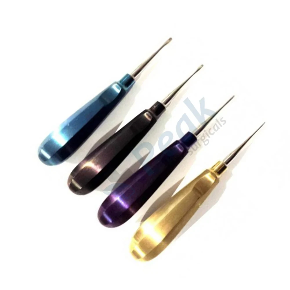 Winged Elevator Set with Cross-Wing Handles for Retained Root Luxation